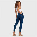 N.O.W® Denim - High Waisted - Petite Length - Dark Blue + Yellow Stitching