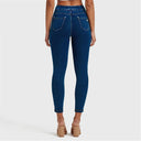 N.O.W® Denim - High Waisted - Petite Length - Dark Blue + Yellow Stitching