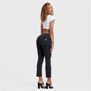 N.O.W® Denim - High Waisted - Kick Flare - Black + Black Stitching