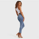 N.O.W® Denim - High Waisted - Kick Flare - Light Blue + Yellow Stitching