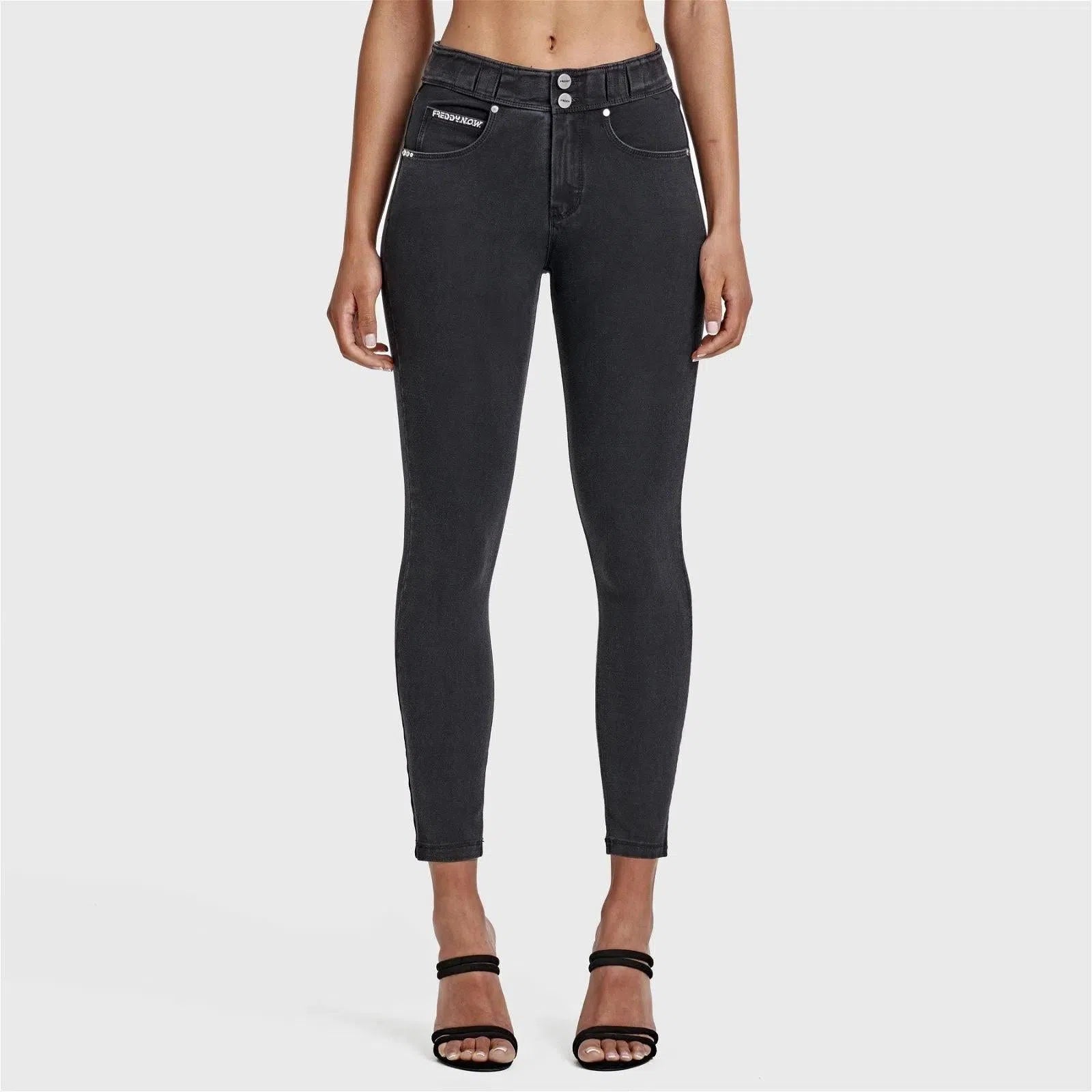 N.O.W® Denim - High Waisted - Petite Length - Black + Black Stitching 3