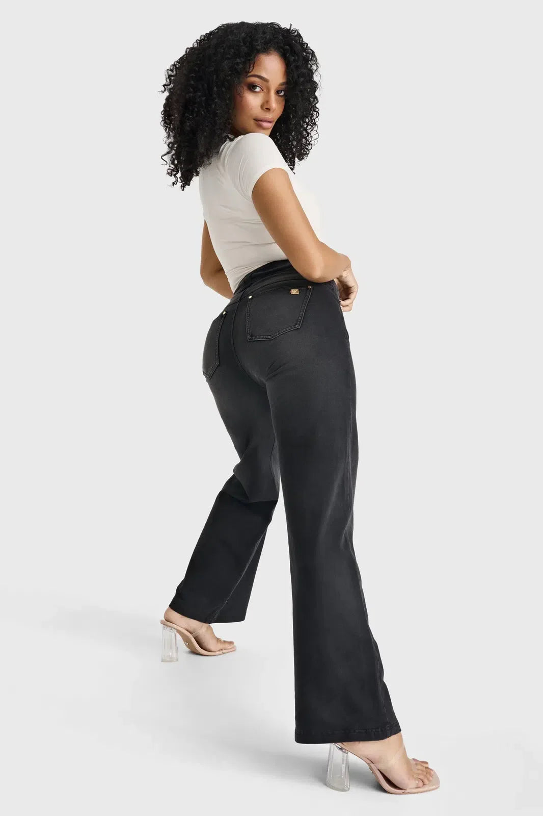 WAVE DESIGN HIGH WAIST DENIM
