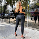 N.O.W® Faux Leather - High Waisted - Petite Length - Black