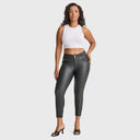 N.O.W® Faux Leather - High Waisted - Petite Length - Black