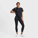 Oversized Mesh Insert Top - Black