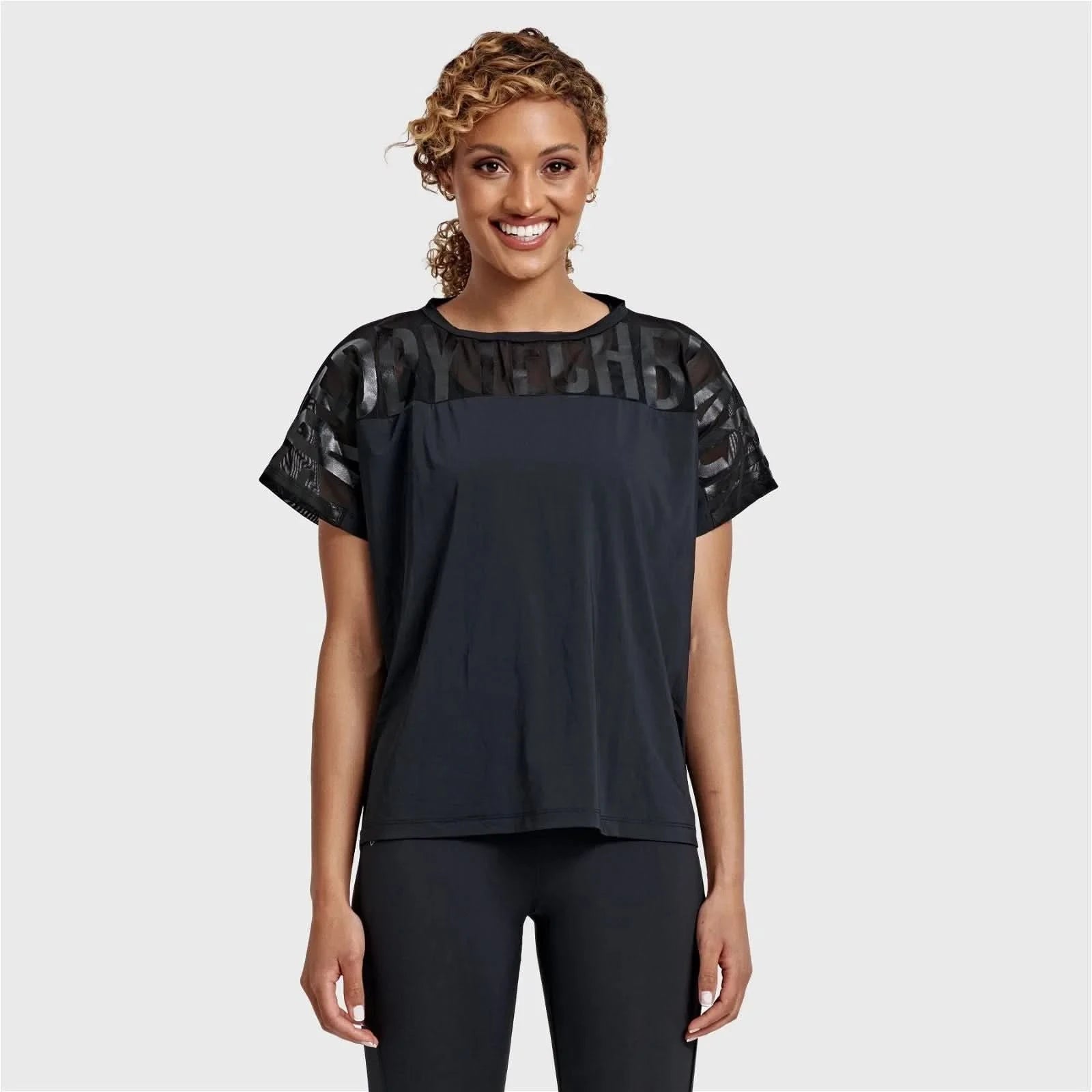 Oversized Mesh Insert Top - Black – Freddy USA