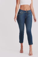 N.O.W® Denim Limited Edition - High Waisted - Kick Flare - Blue + Yellow Stitching