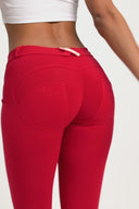 WRUP Fashion - Mid Rise - Petite Length - Red