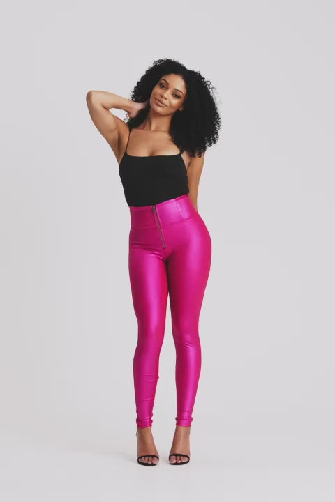 WR.UP® Disco Pants - Super High Waisted - Full Length - Hot Pink