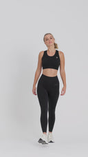 Seamless Active Leggings - High Waisted - Petite Length - Black