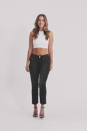 N.O.W® Denim Limited Edition - High Waisted - Kick Flare - Black + Black Stitching