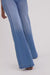 WR.UP® Denim - 3 Button High Waisted - Palazzo Flare - Light Blue + Blue Stitching