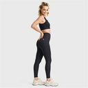 Seamless Active Leggings - High Waisted - Petite Length - Black