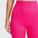 Seamless Active Leggings - High Waisted - Petite Length - Pink