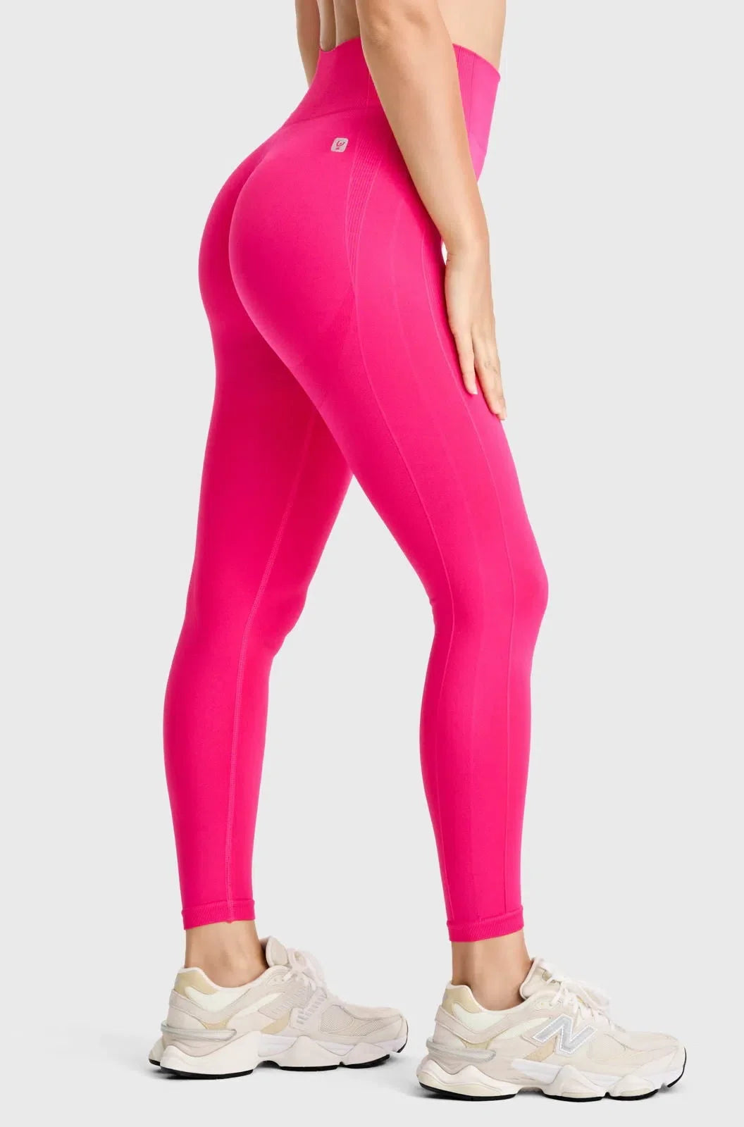 Seamless Active Leggings - High Waisted - Petite Length - Pink