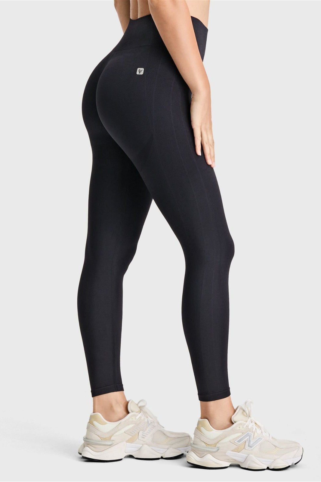 Seamless Active Leggings - High Waisted - Petite Length - Black 1