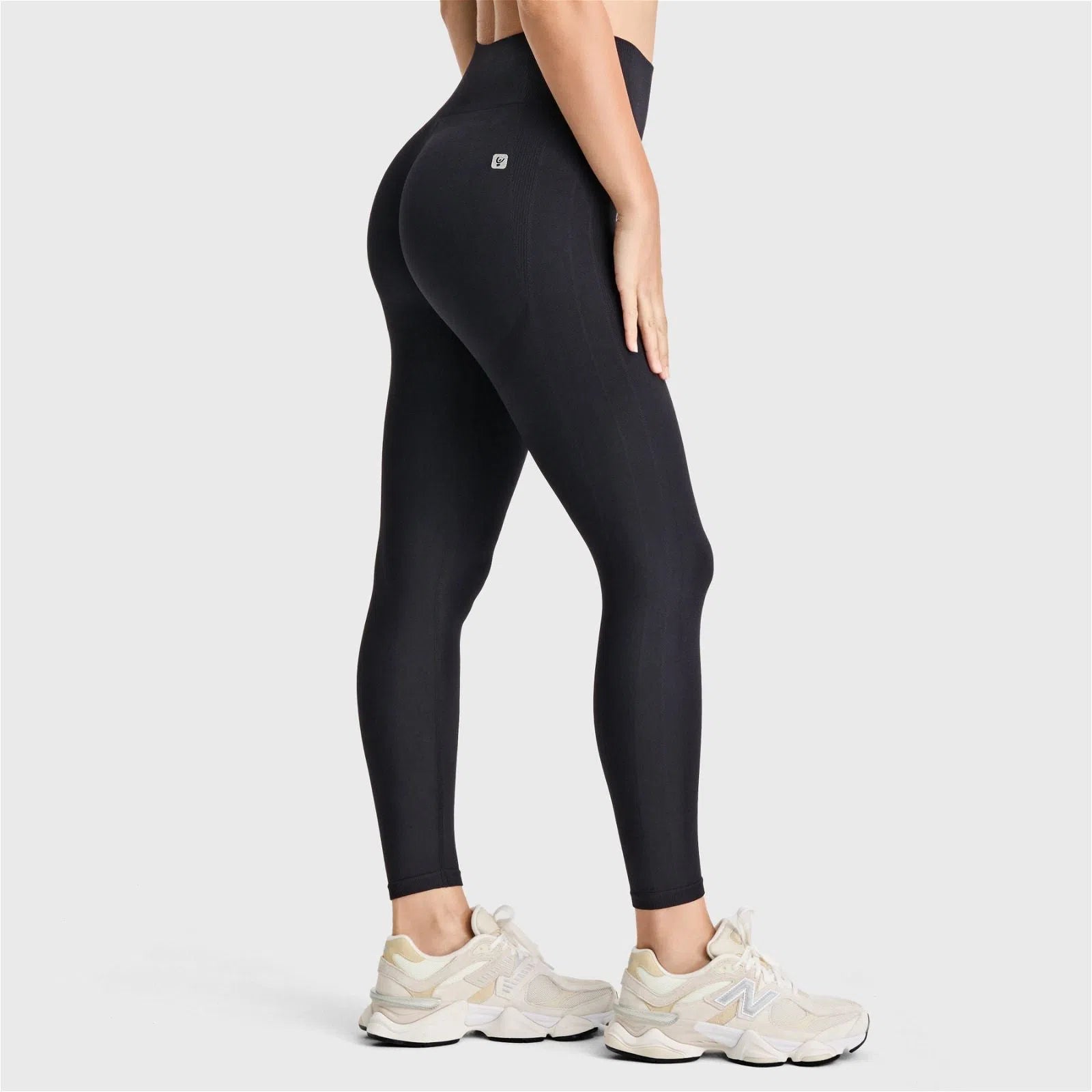 Seamless Active Leggings - High Waisted - Petite Length - Black 1