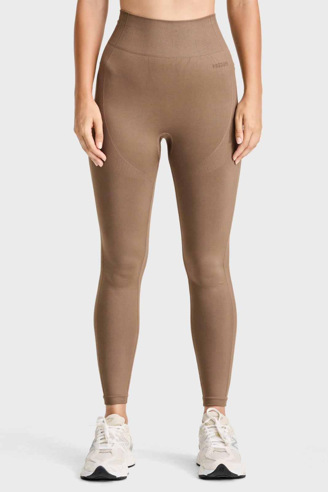 Seamless Active Leggings - High Waisted - Petite Length - Mocha 3