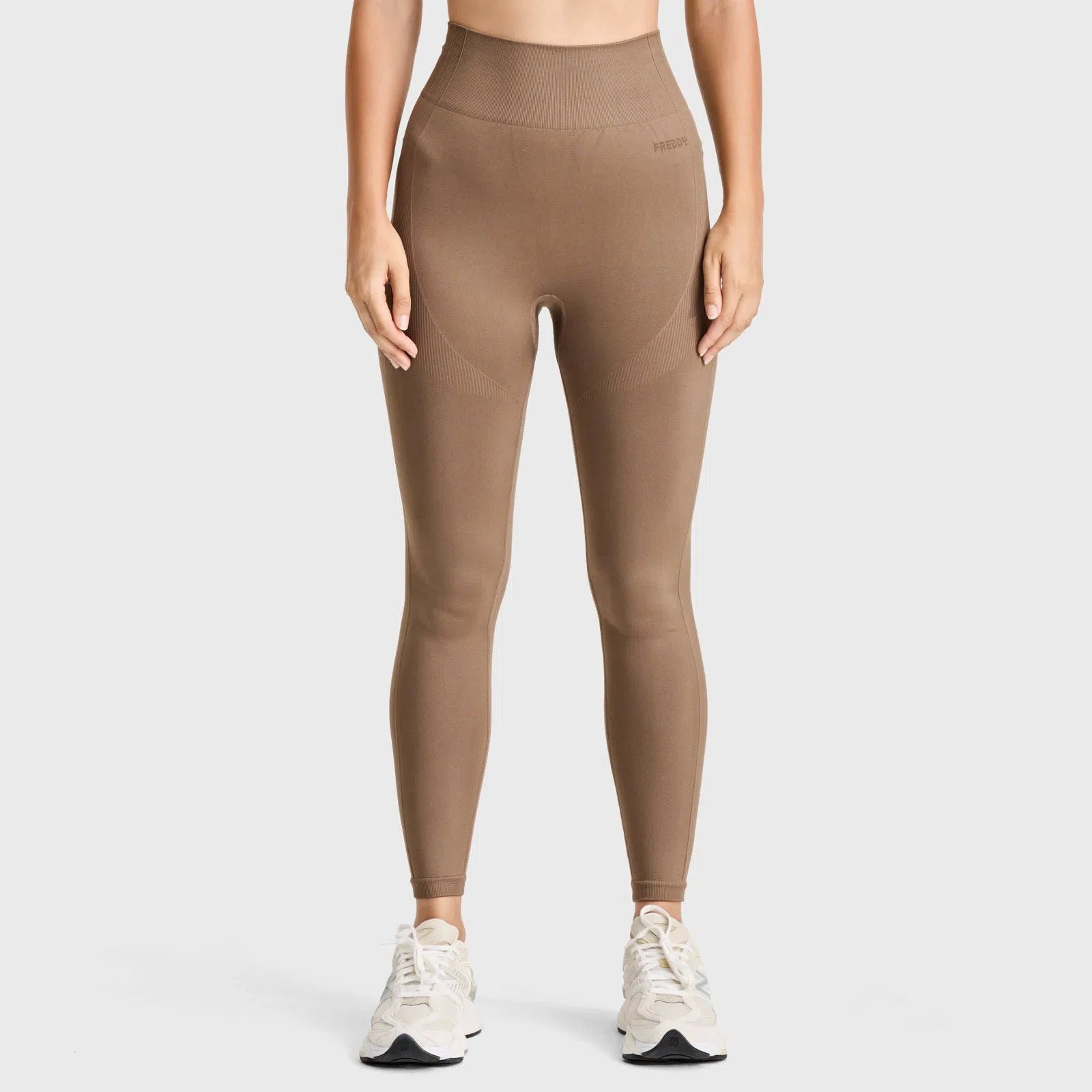 Seamless Active Leggings - High Waisted - Petite Length - Mocha 3