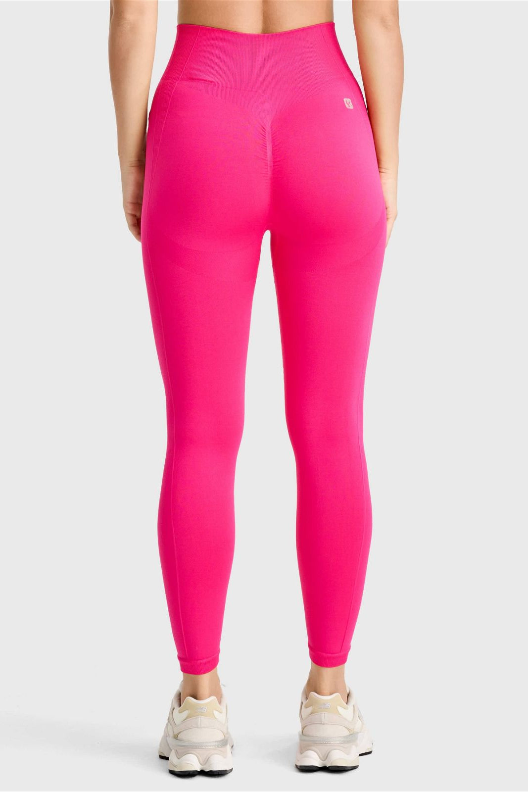 Seamless Active Leggings - High Waisted - Petite Length - Pink 3