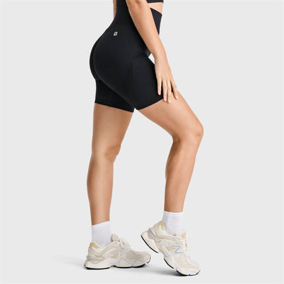 Seamless Biker Shorts - High Waisted - Black