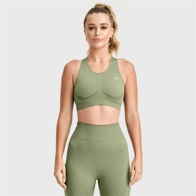 Seamless Sports Bra - Military Green