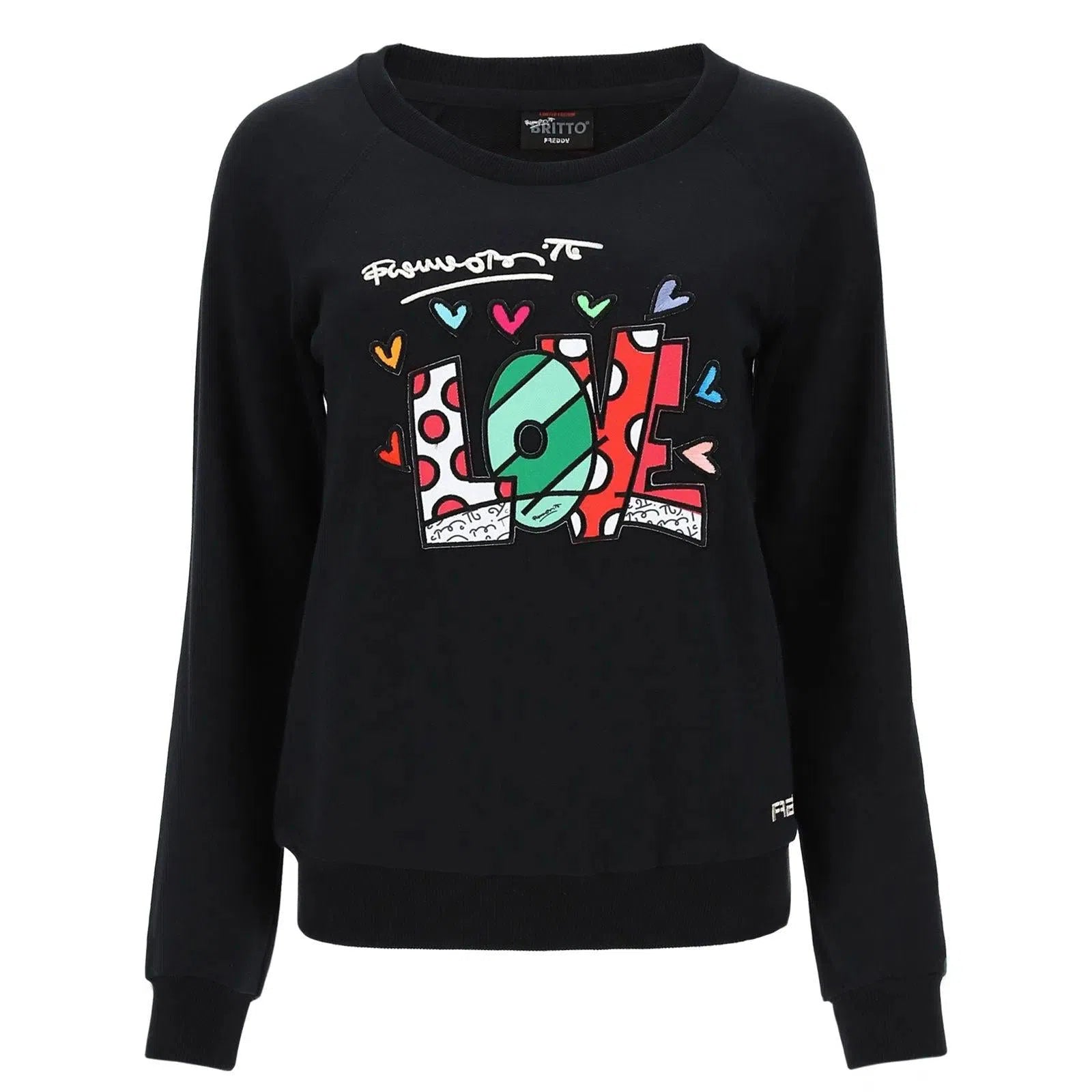 Sweatshirt - Black + Love Patch 2