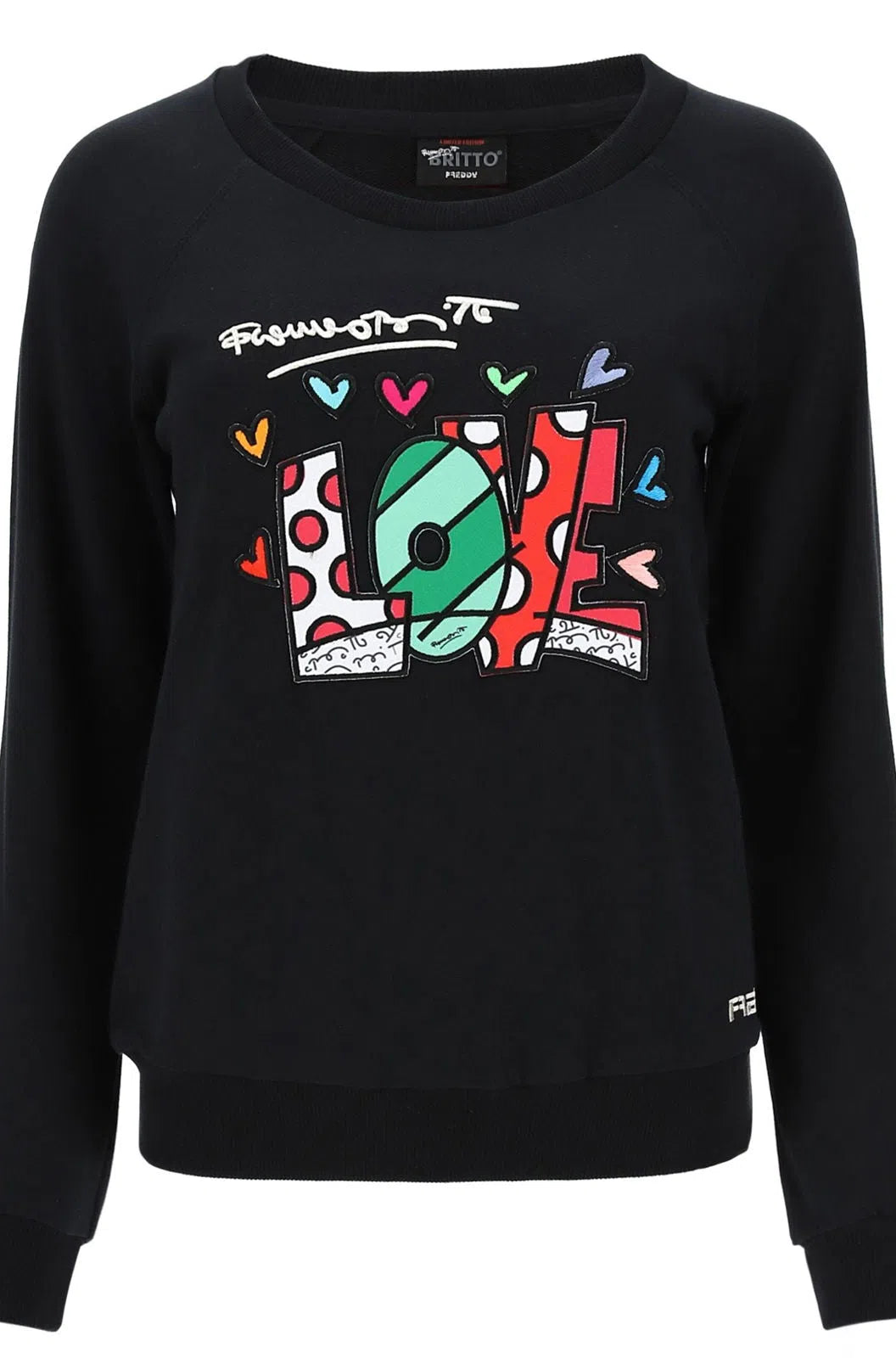 Sweatshirt - Black + Love Patch