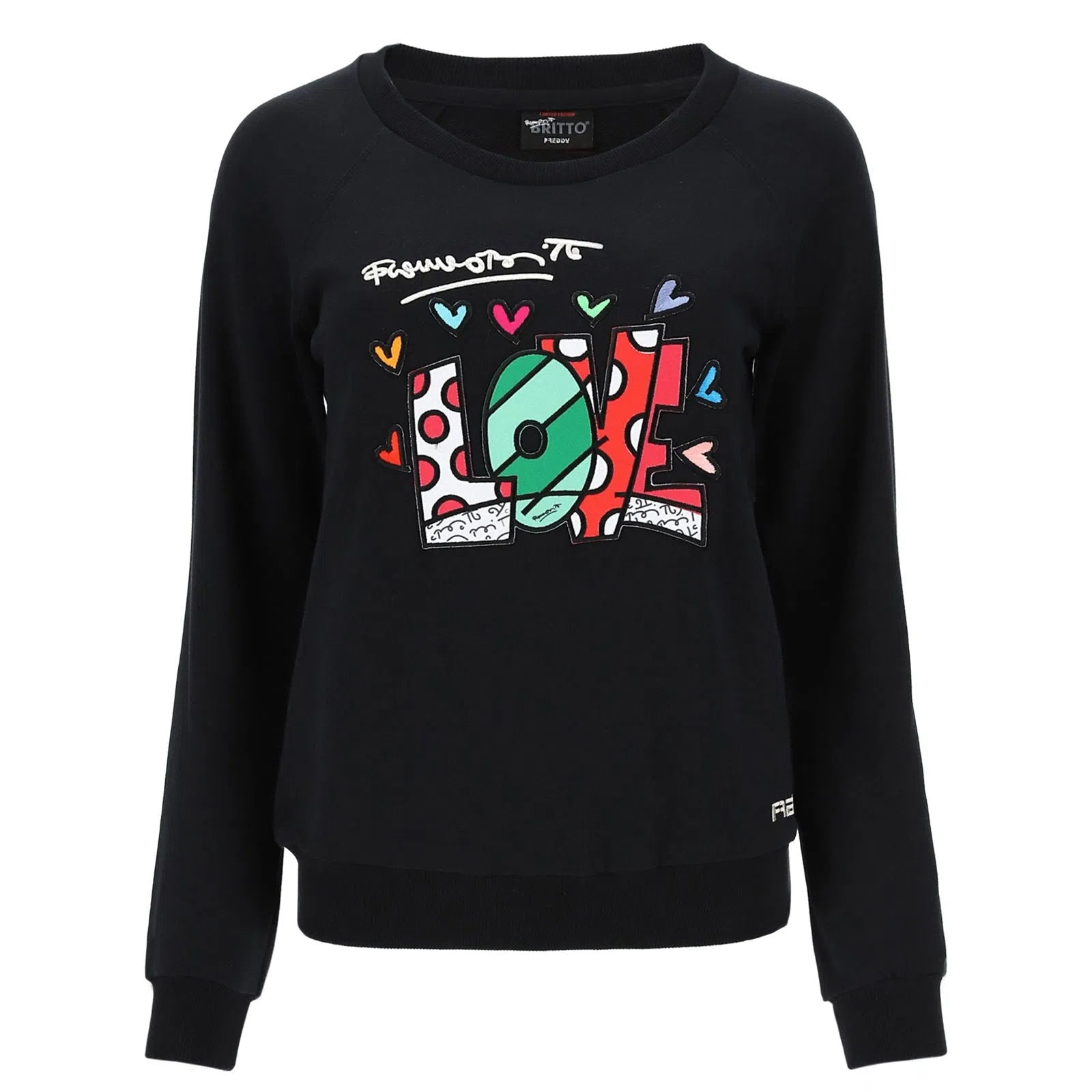 Sweatshirt - Black + Love Patch 1