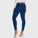 WRUP Denim - Low Rise - Petite Length - Dark Blue + Yellow Stitching
