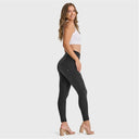 WRUP Biker Denim - Super High Waisted - Petite Length - Black + Black Stitching