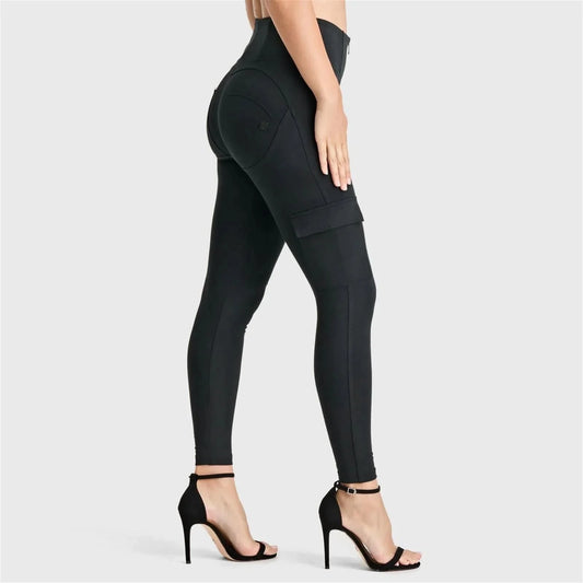 WRUP Cargo Fashion - High Waisted - Ankle Length - Black