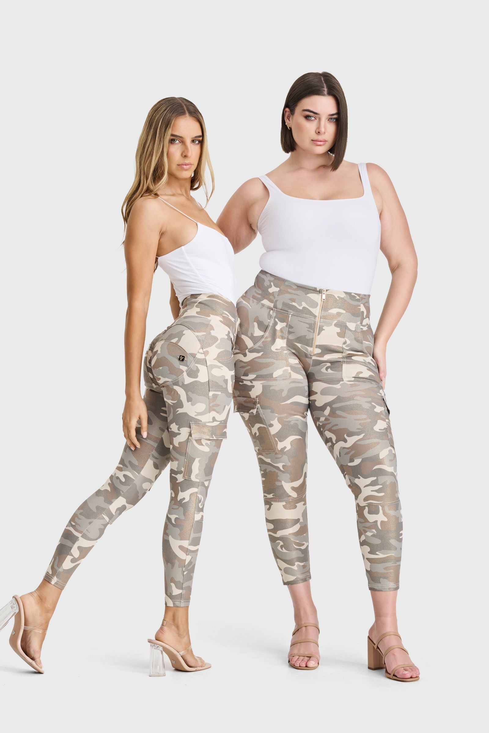 WR.UP® Cargo Fashion - High Waisted - Petite Length - Glitter Gold Camo 2