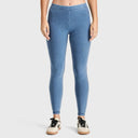WRUP Core Denim - Mid Rise - Petite Length - Light Blue + Blue Stitching