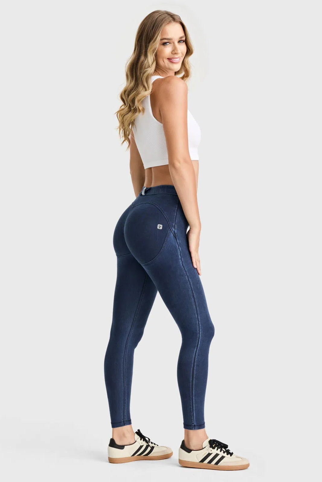 WR.UP® Core Denim - Mid Rise - Petite Length - Dark Blue + Blue Stitching 2