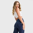 WRUP Core Denim - Super High Waisted - Petite Length - Dark Blue + Blue Stitching