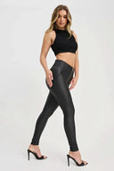 WRUP Corset Faux Leather - High Waisted - Full Length - Black