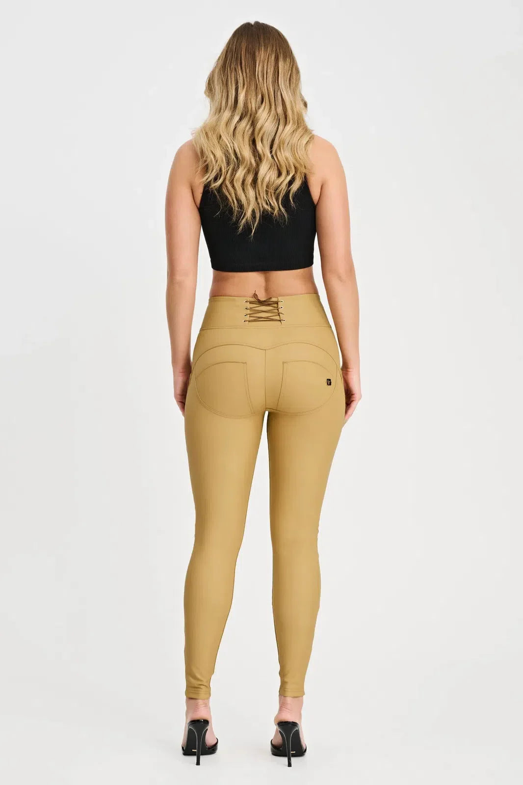 WRUP Corset Faux Leather - High Waisted - Full Length - Latte 3