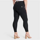 WRUP Curvy Denim - High Waisted - Petite Length - Black + Black Stitching