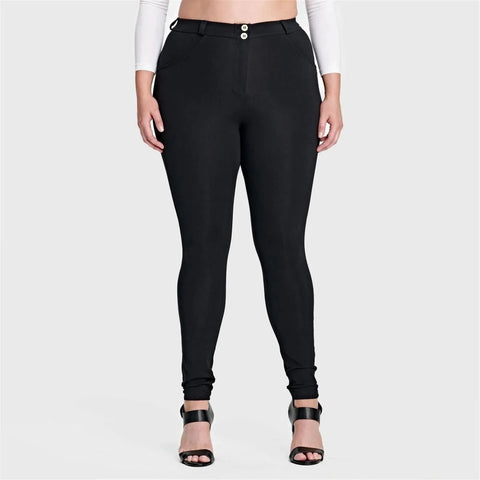 WRUP Curvy Fashion - High Waisted - Full Length - Black