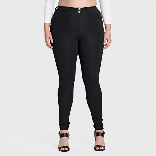 WRUP Curvy Fashion - High Waisted - Full Length - Black