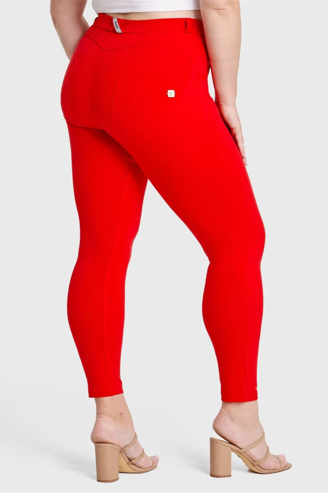 WR.UP® Curvy Fashion - Cintura alta - Largo completo - Rojo  2