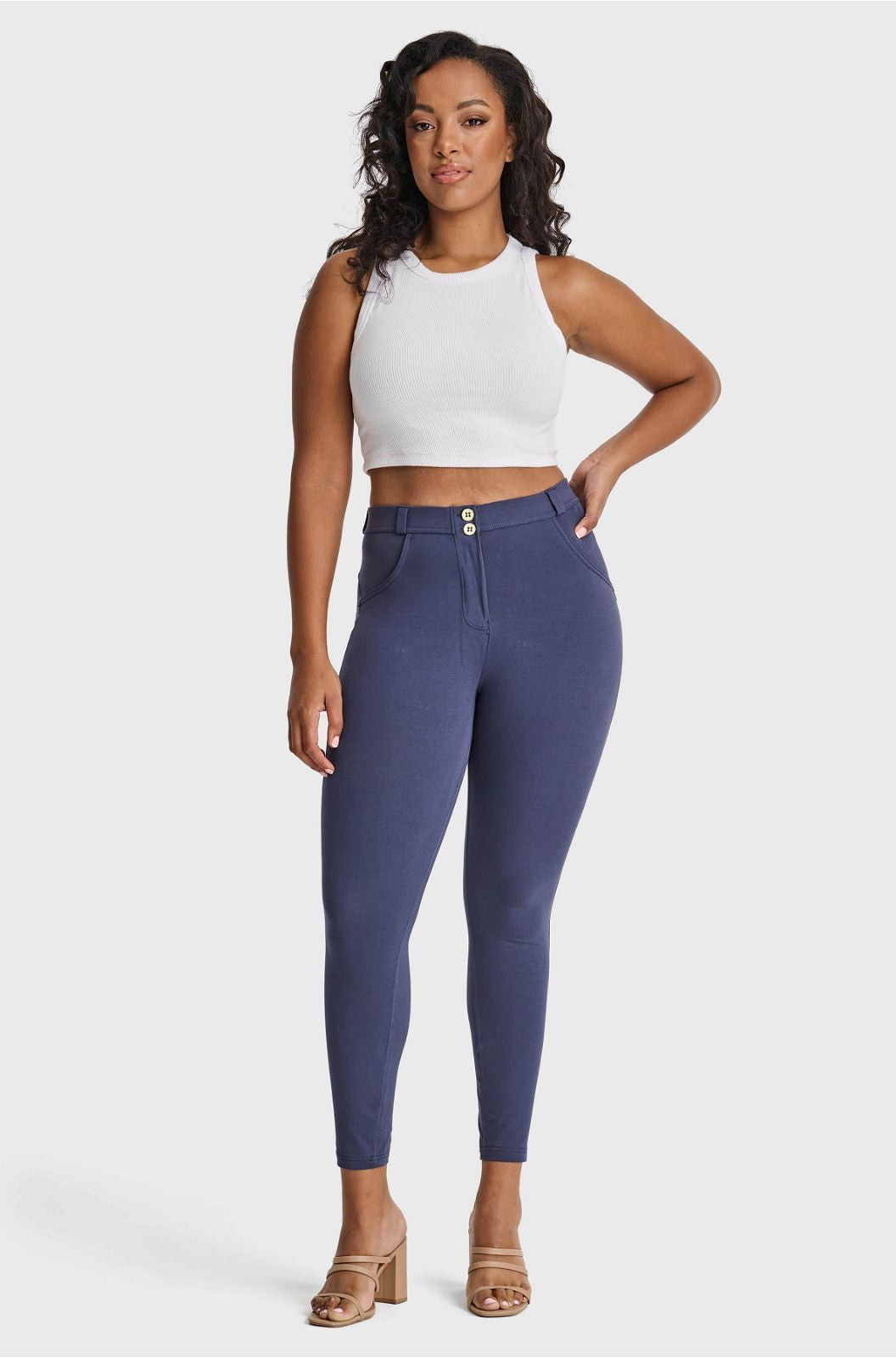 WR.UP® Curvy Fashion - High Waisted - Petite Length - Indigo Blue