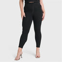 WRUP Curvy Fashion - Zip High Waisted - Petite Length - Black