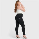 WRUP Curvy Fashion - Zip High Waisted - Full Length - Black