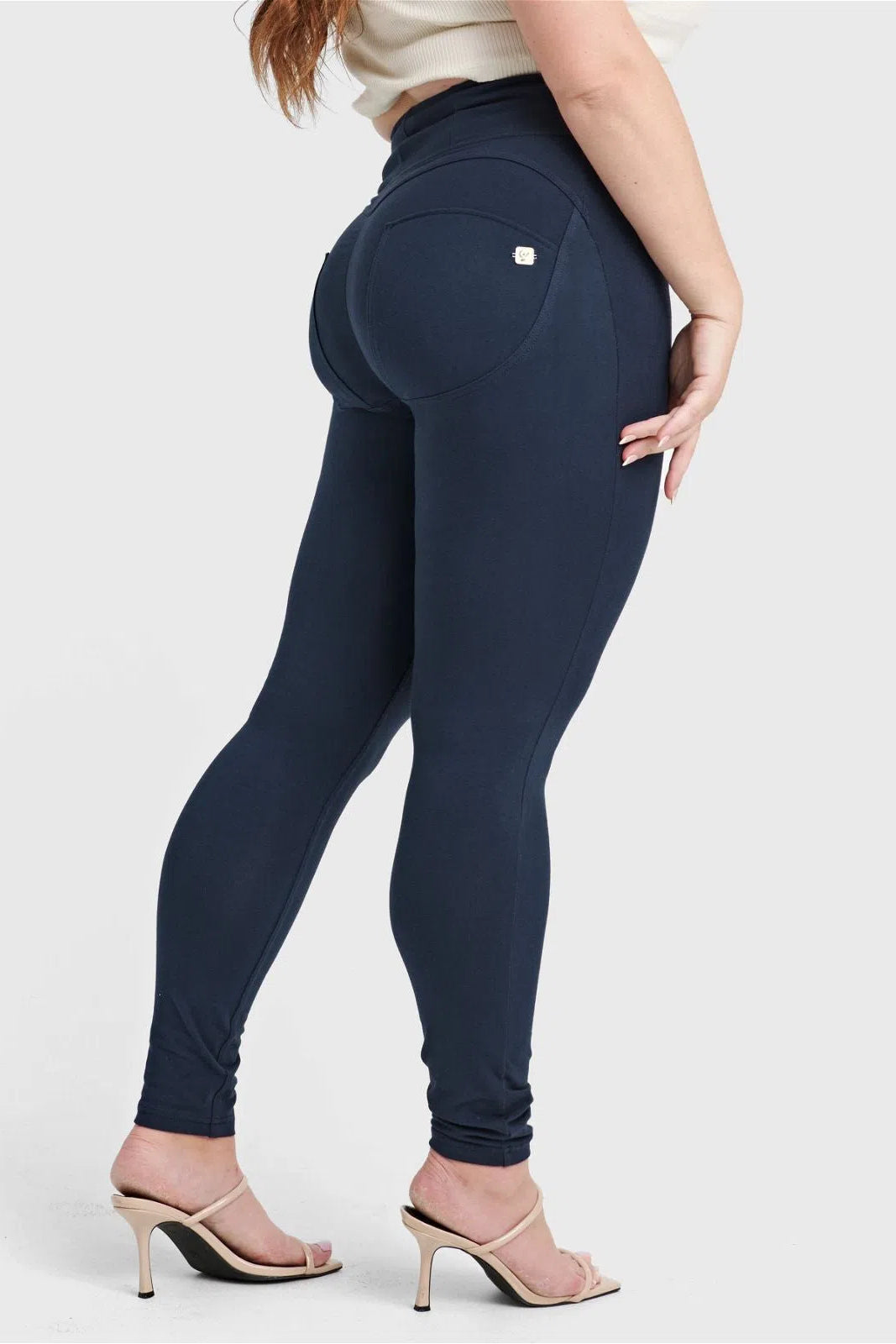 WR.UP® Curvy Fashion - Zip High Waisted - Full Length - Navy Blue 3