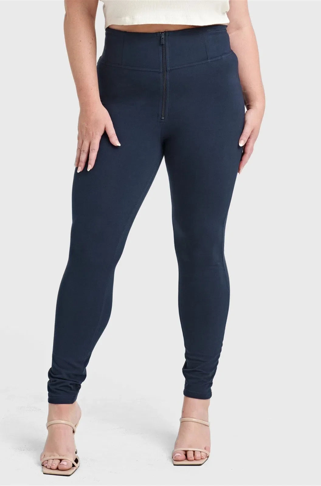 WR.UP® Curvy Fashion - Zip High Waisted - Full Length - Navy Blue