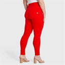 WRUP Curvy Fashion - Zip High Waisted - Full Length - Red