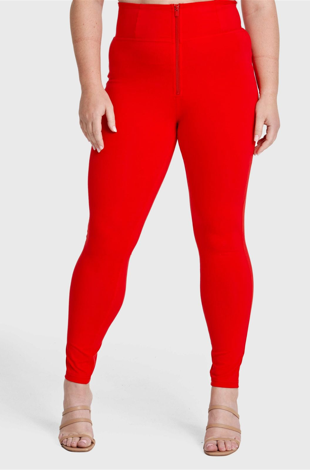 WR.UP® Curvy Fashion - Zip High Waisted - Full Length - Red