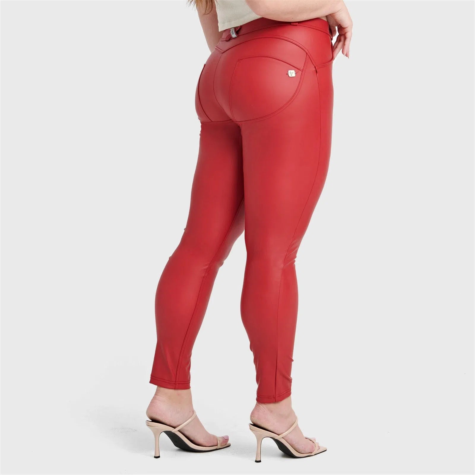 WR.UP® Curvy Faux Leather - High Waisted - Full Length - Red 1